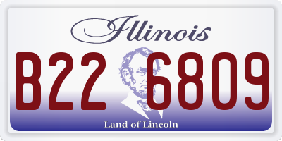 IL license plate B226809