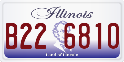 IL license plate B226810