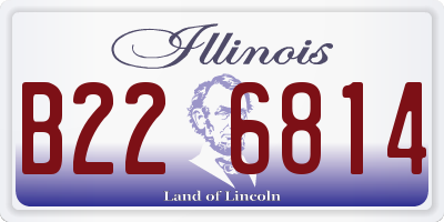 IL license plate B226814