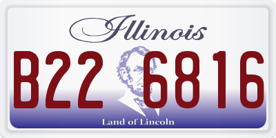 IL license plate B226816