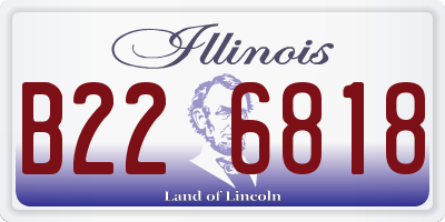 IL license plate B226818