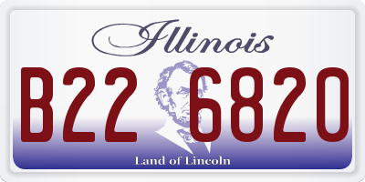 IL license plate B226820