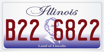 IL license plate B226822