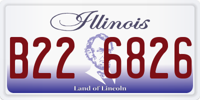 IL license plate B226826