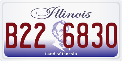 IL license plate B226830
