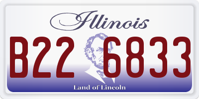 IL license plate B226833