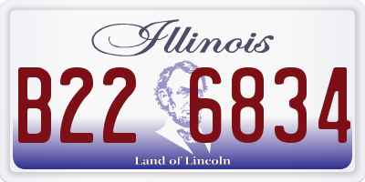 IL license plate B226834