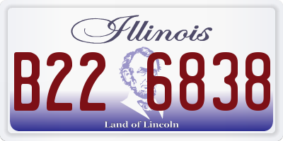IL license plate B226838