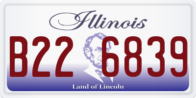 IL license plate B226839