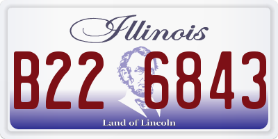 IL license plate B226843