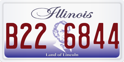 IL license plate B226844