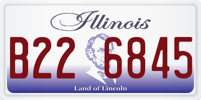 IL license plate B226845