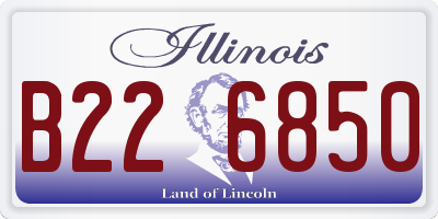 IL license plate B226850