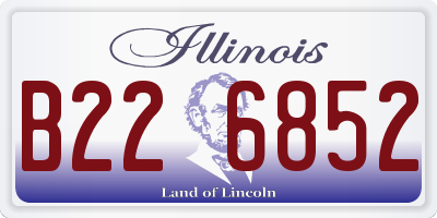 IL license plate B226852