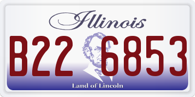 IL license plate B226853