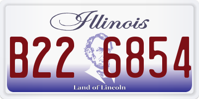 IL license plate B226854