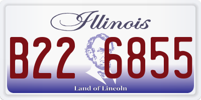 IL license plate B226855