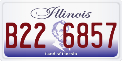 IL license plate B226857