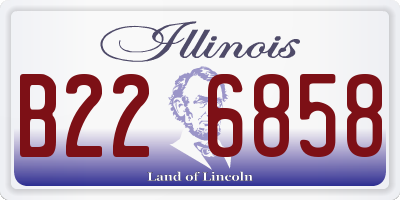 IL license plate B226858