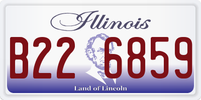 IL license plate B226859