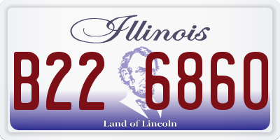 IL license plate B226860