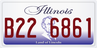 IL license plate B226861