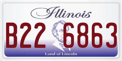 IL license plate B226863