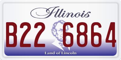 IL license plate B226864