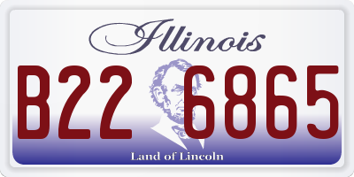 IL license plate B226865