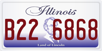 IL license plate B226868