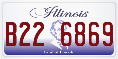 IL license plate B226869