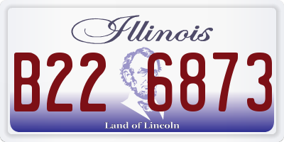 IL license plate B226873