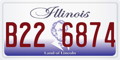 IL license plate B226874