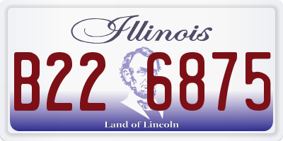IL license plate B226875