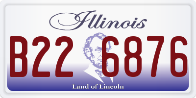 IL license plate B226876