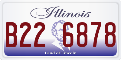 IL license plate B226878