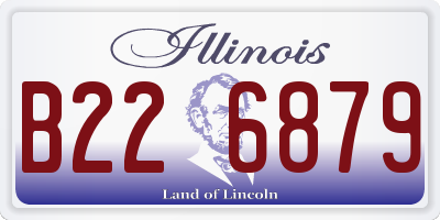 IL license plate B226879