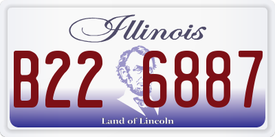 IL license plate B226887