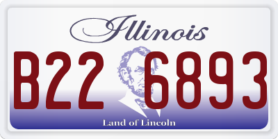 IL license plate B226893