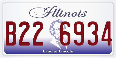 IL license plate B226934