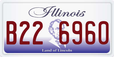 IL license plate B226960