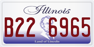 IL license plate B226965