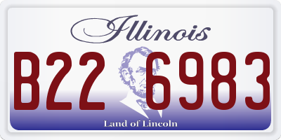 IL license plate B226983