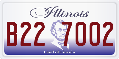 IL license plate B227002