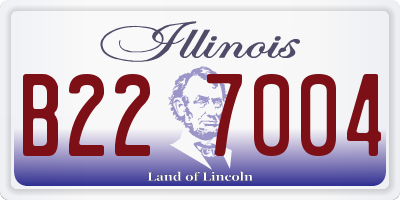 IL license plate B227004