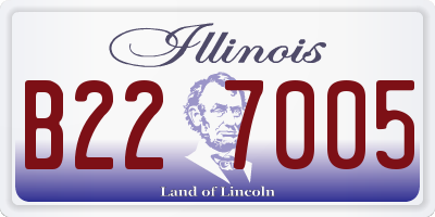 IL license plate B227005
