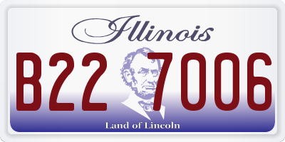 IL license plate B227006