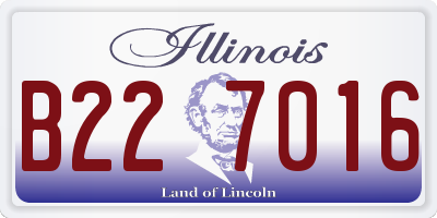 IL license plate B227016