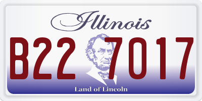 IL license plate B227017