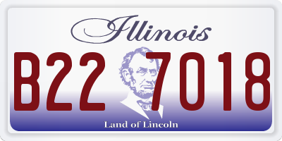 IL license plate B227018